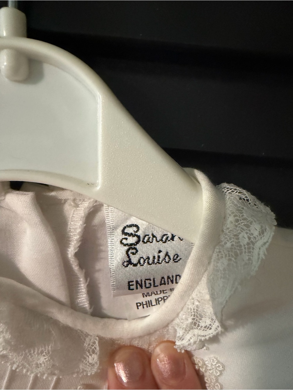 White Smocked Long Formal Dress for baby girl (6 mths) - Picture 4 of 8